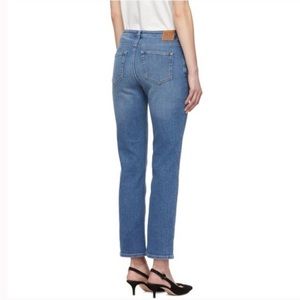 Totême Straight Leg Jeans in Mid Blue Denim Wash Size 26